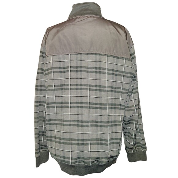Men's Ecko Unltd Full-Zip Lightweight Jacket Size XL Green Plaid Pockets Blend - Picture 7 of 7